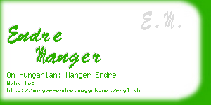 endre manger business card